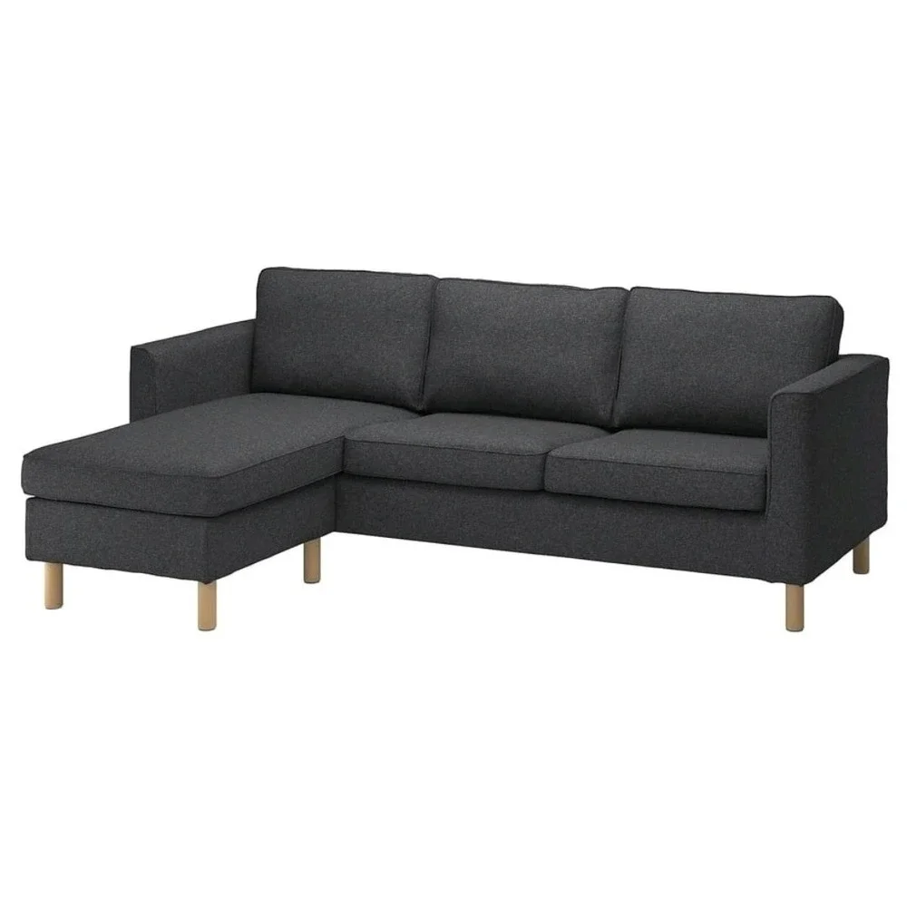 IKEA PARUP Sofa with Chaise Cover, Gunnared Dark Gray 104.939.97 NEW OPEN BOX